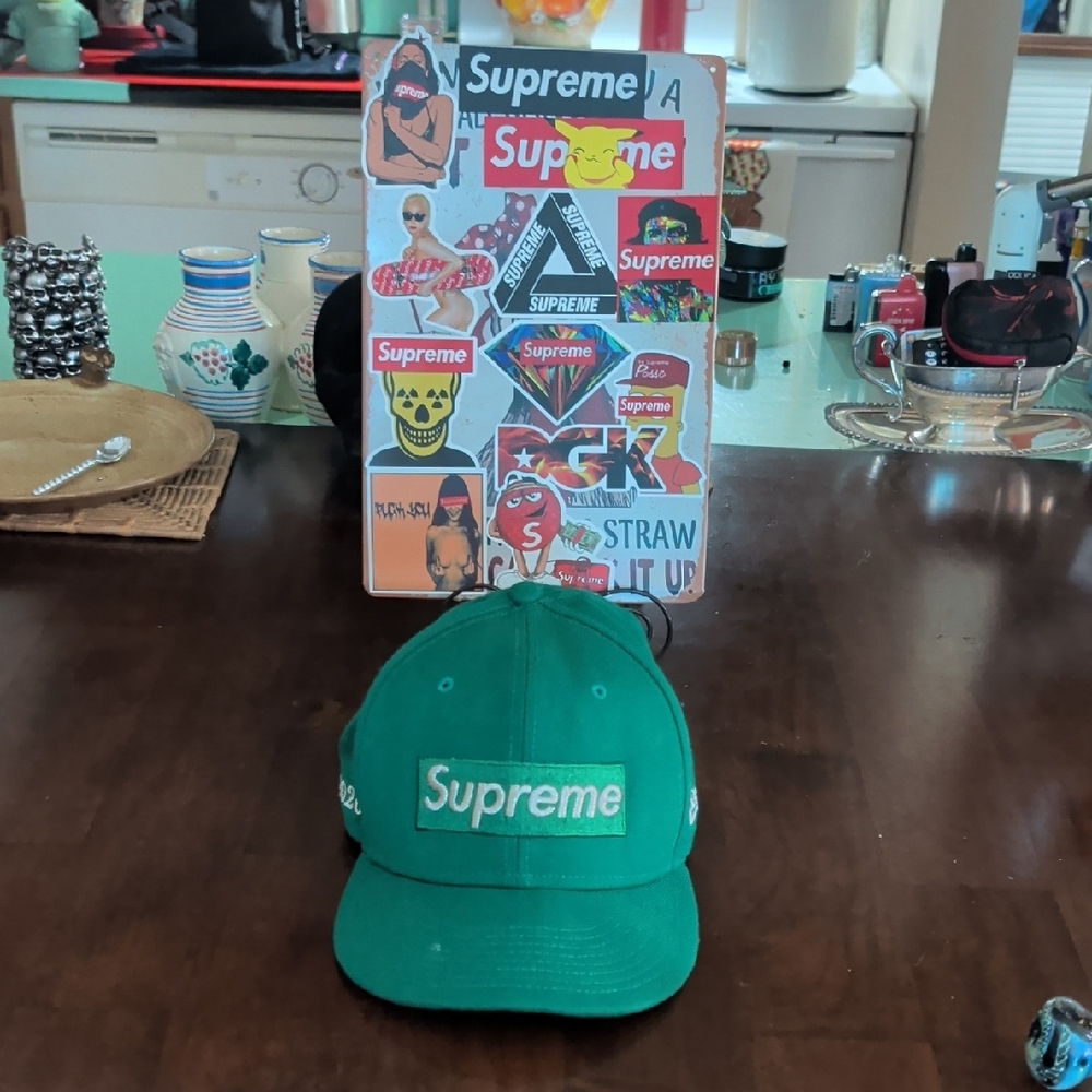 Supreme Millionaire Hat!Supreme Green Box Logo Baseball Cap